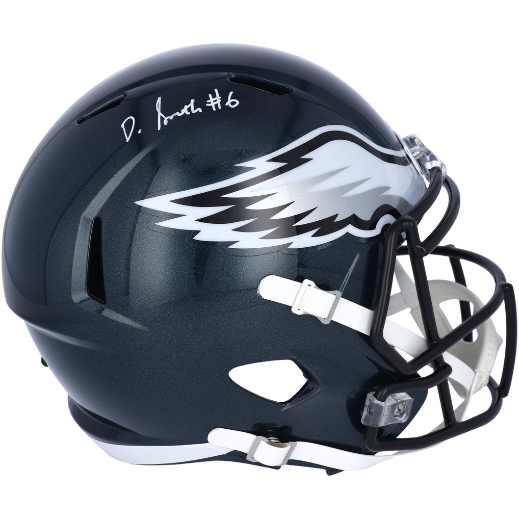 DeVonta Smith Philadelphia Eagles Fanatics Authentic Autographed Riddell Speed Replica Helmet