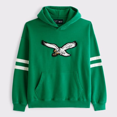 Philadelphia Eagles Abercrombie & Fitch Popover Hoodie - Green