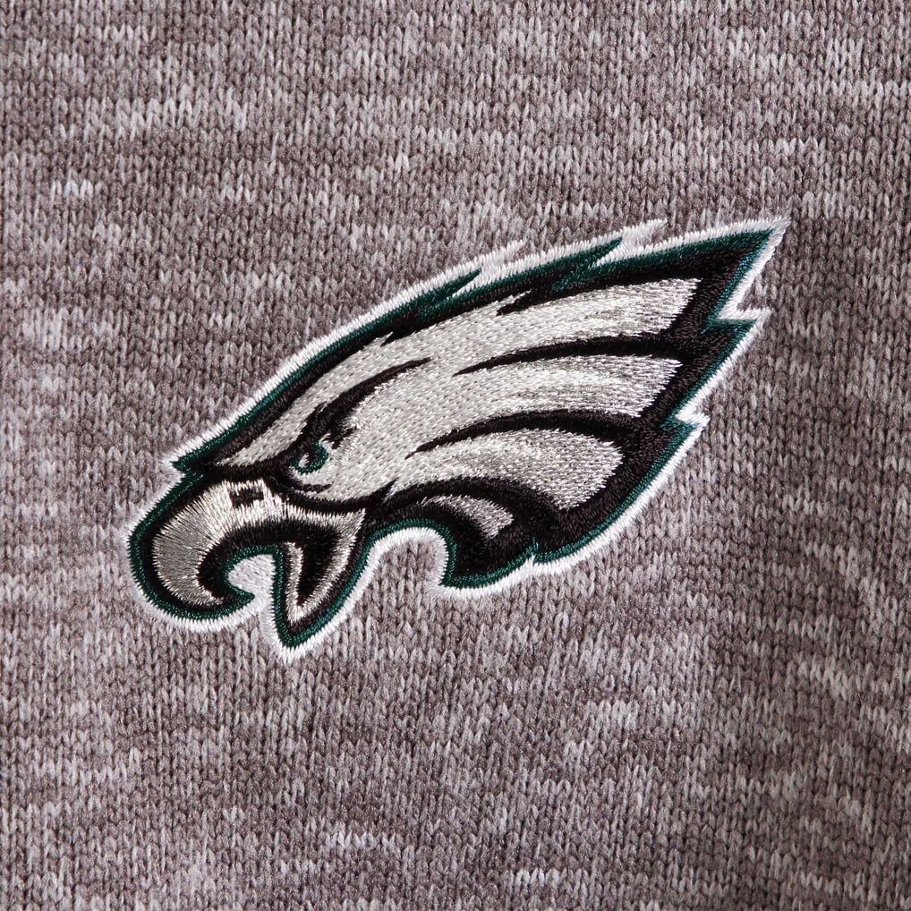 Philadelphia Eagles Antigua Fortune Quarter-Zip Pullover Jacket - Charcoal