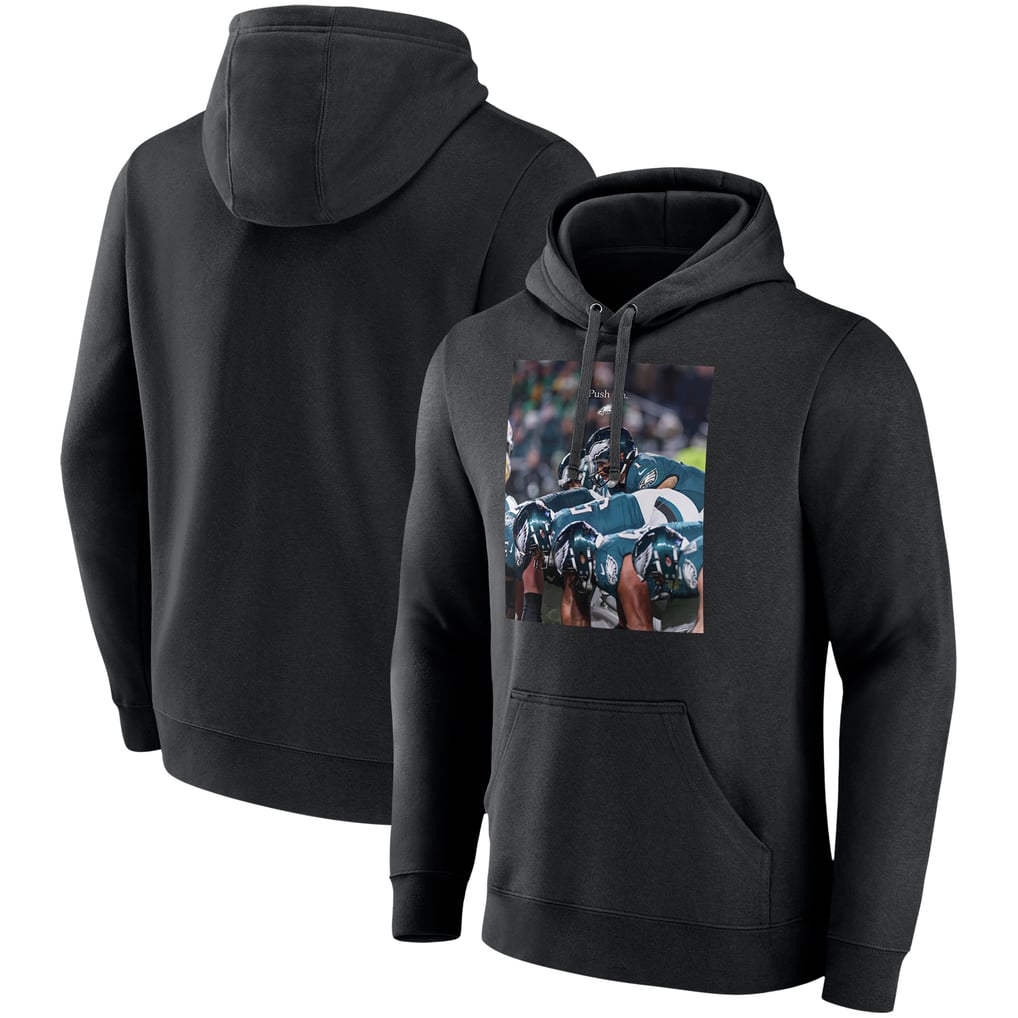 Philadelphia Eagles Push On Pullover Hoodie - Black