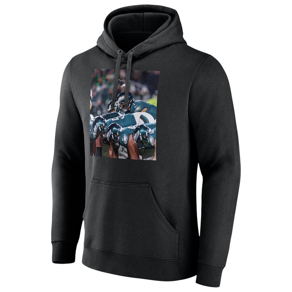 Philadelphia Eagles Push On Pullover Hoodie - Black