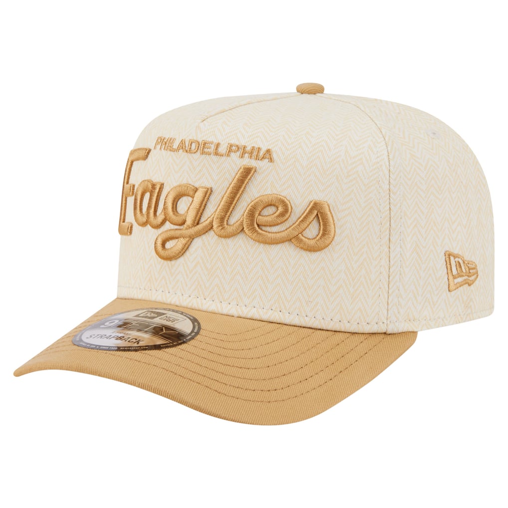  Philadelphia Eagles New Era Herringbone 9FIFTY A-Frame Snapback Hat - Cream