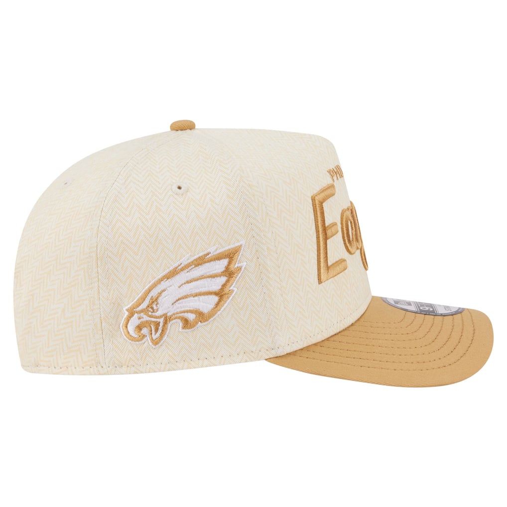  Philadelphia Eagles New Era Herringbone 9FIFTY A-Frame Snapback Hat - Cream