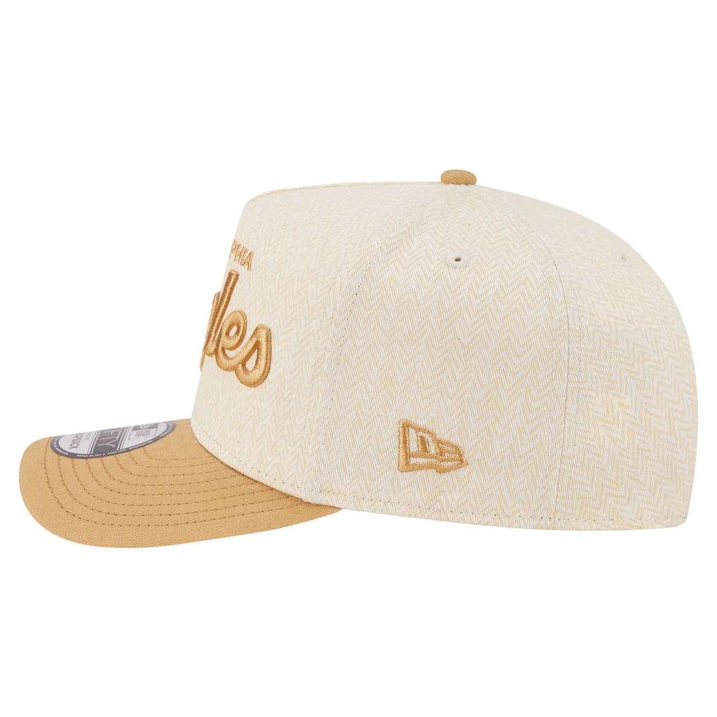  Philadelphia Eagles New Era Herringbone 9FIFTY A-Frame Snapback Hat - Cream