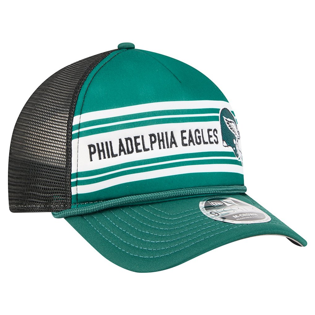  Philadelphia Eagles New Era  Linear A-Frame 9FORTY Adjustable Hat - Green