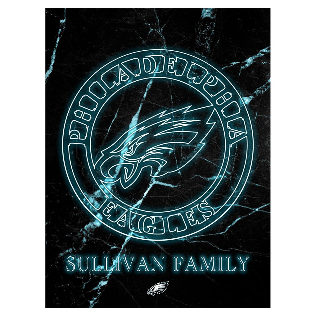 Philadelphia Eagles Personalized 12" x 16" Framed Art Print