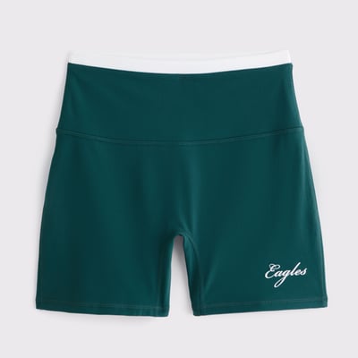 Philadelphia Eagles Abercrombie & Fitch Women's YPB studioFLEX Bike Short - Midnight Green