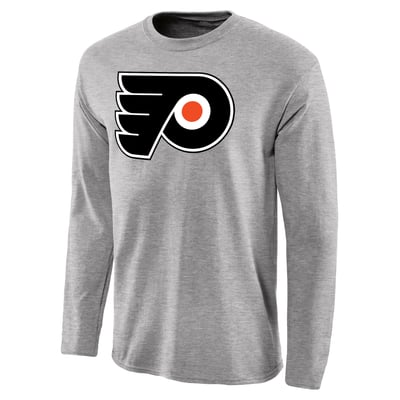 Philadelphia Flyers Team Primary Logo 2 Long Sleeve T-Shirt - Ash