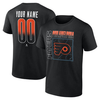 Philadelphia Flyers  Home Ice Pop Personalized Name & Number T-Shirt - Black