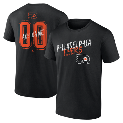 Philadelphia Flyers  Hustle Personalized Name & Number T-Shirt - Black