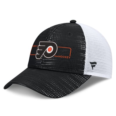 Philadelphia Flyers Fanatics Authentic Pro Rink Boxed Logo Trucker Hat - Black