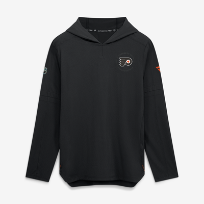 Philadelphia Flyers Fanatics Authentic Pro Train Lightweight Hoodie - Black