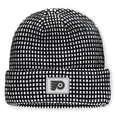 Philadelphia Flyers Fanatics Fundamental Scheme Ribbed Cuffed Knit Hat - Black