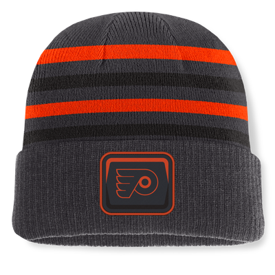 Philadelphia Flyers Fanatics Knurly Stripe Cuffed Knit Hat - Black
