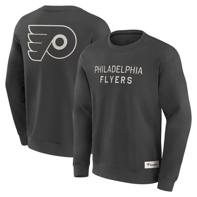 Philadelphia Flyers Fanatics Elements Future Ground Lettering Pullover Sweatshirt - Charcoal