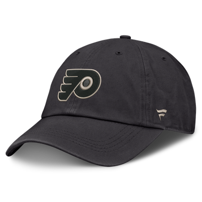 Philadelphia Flyers Fanatics Road Phantom Washed Adjustable Hat - Charcoal