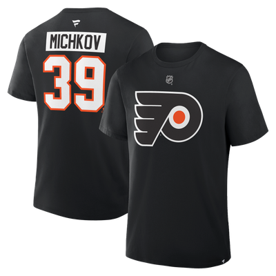 Matvei Michkov Philadelphia Flyers Fanatics Authentic Stack Name & Number T-Shirt - Black