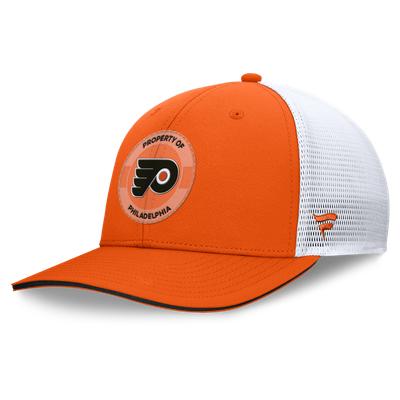Philadelphia Flyers Fanatics Authentic Pro Rink Adjustable Hat - Orange/White