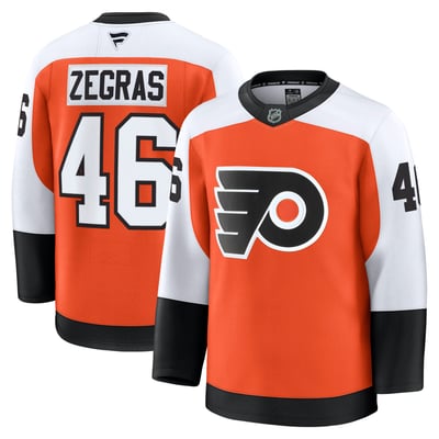 Trevor Zegras Philadelphia Flyers Fanatics Home Premium Jersey - Orange