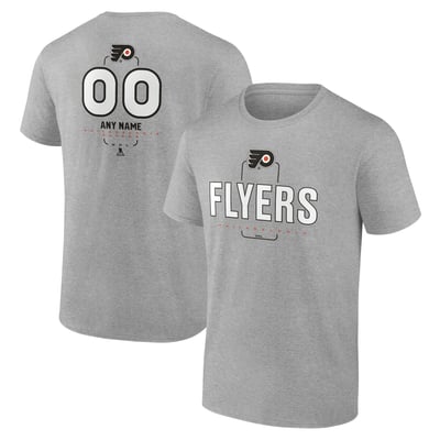 Philadelphia Flyers Personalized Name & Number Midfielder T-Shirt - Gray