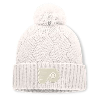 Philadelphia Flyers Fanatics Women's Level Up Cuffed Knit Hat with Pom - Cream