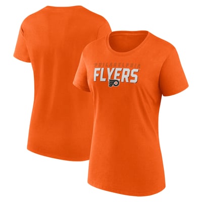 Philadelphia Flyers Logo Athletic Women's Launch Scoop Neck T-Shirt - Orange