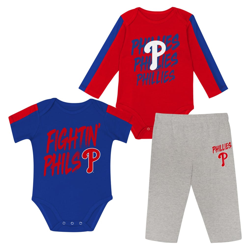 Philadelphia Phillies Outerstuff Infant Double Down Bodysuit and Pants 3-Piece Set