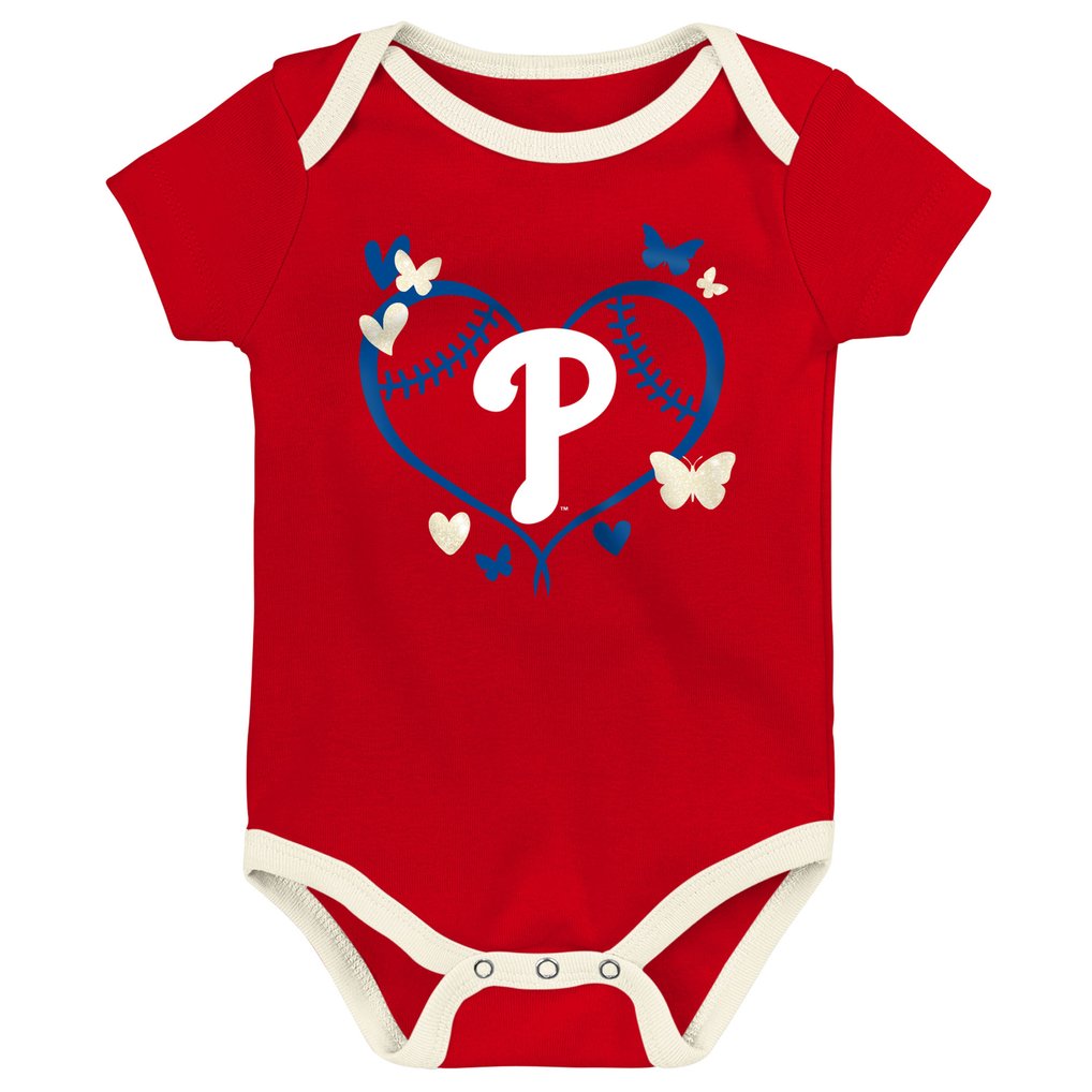  Philadelphia Phillies Outerstuff Infant Home Team 3-Pack Bodysuit Set