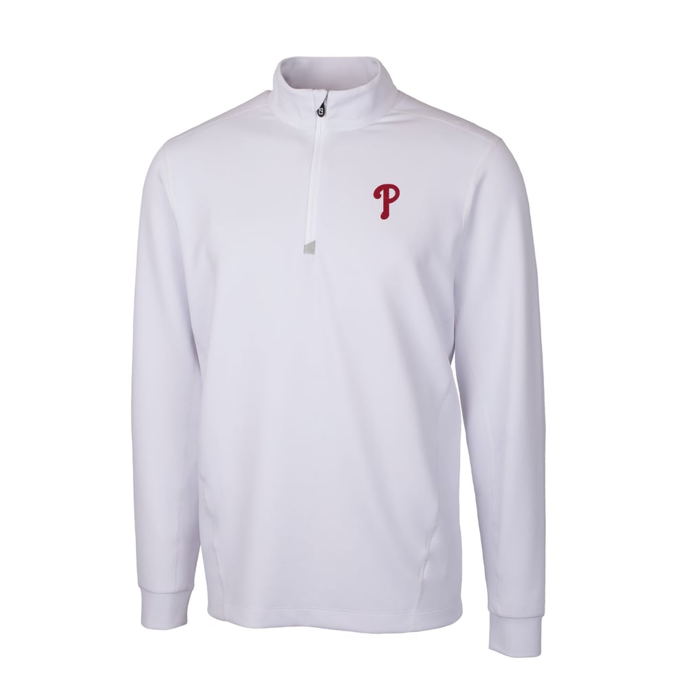  Philadelphia Phillies Cutter & Buck Traverse Stretch Quarter-Zip Pullover Top - White