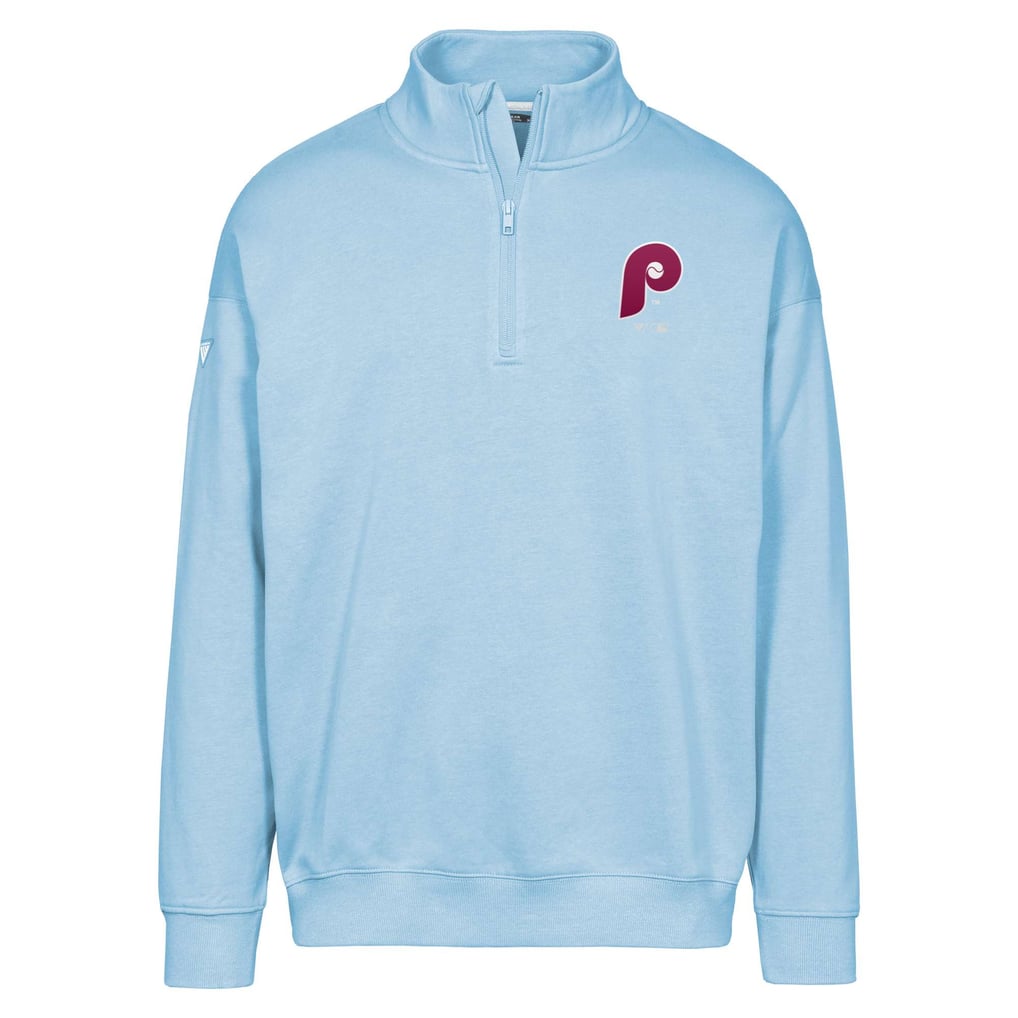 Philadelphia Phillies Levelwear Murray Core Logo Quarter-Zip Pullover Top - Light Blue
