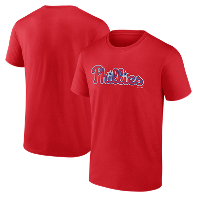 Philadelphia Phillies Logo Athletic Wordmark T-Shirt - Red