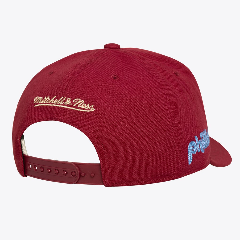  Philadelphia Phillies Mitchell & Ness Secondary Patch Pro Snapback Hat - Maroon