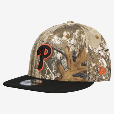 Philadelphia Phillies New Era Realtree Orange Pop 9FIFTY Snapback Hat - Camo