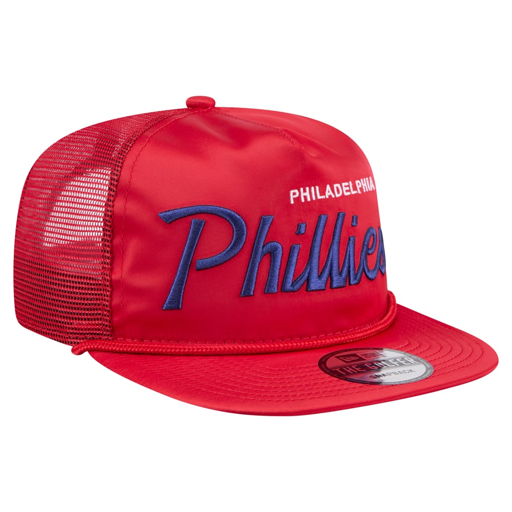 Philadelphia Phillies New Era Retro Satin Script Golfer Adjustable Hat - Red