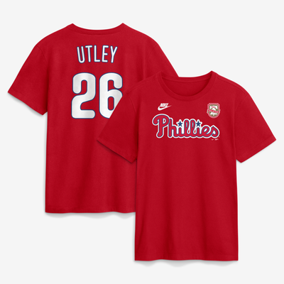 Chase Utley Philadelphia Phillies Nike Wall of Fame Name & Number T-Shirt - Red