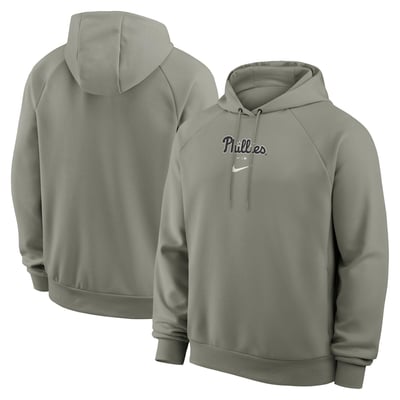 Philadelphia Phillies Nike Statement Primary Raglan Dri-FIT Hoodie - Gray