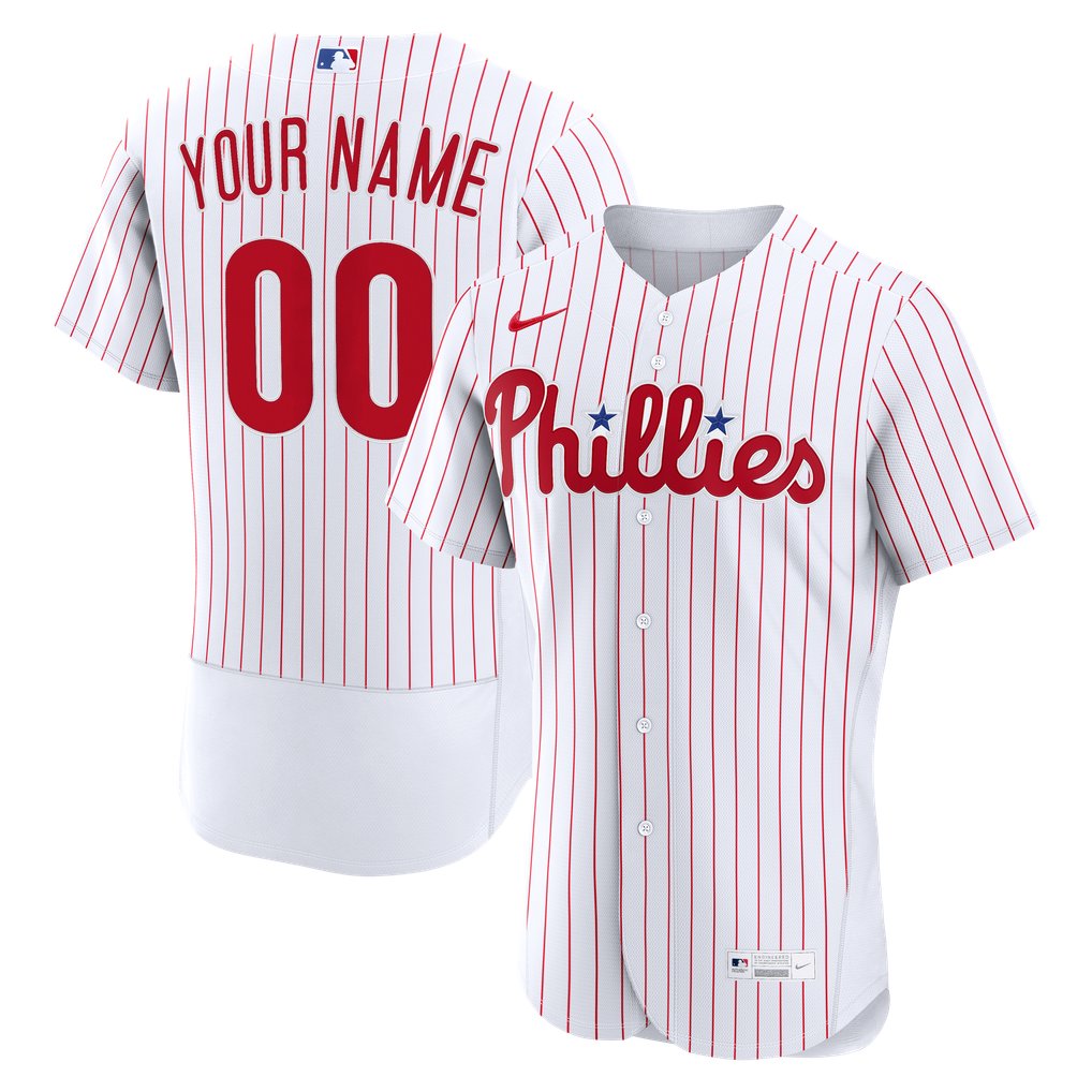  Philadelphia Phillies Nike Home Authentic Custom Jersey - White