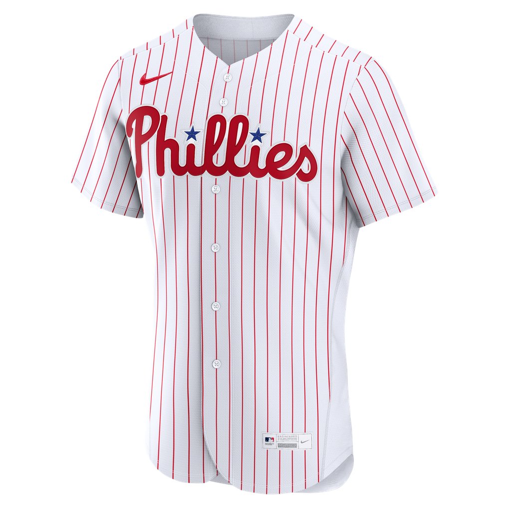  Philadelphia Phillies Nike Home Authentic Custom Jersey - White