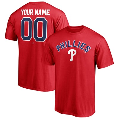 Philadelphia Phillies Personalized Team Winning Streak Name & Number T-Shirt - Red