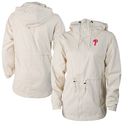 Philadelphia Phillies Columbia Women's Lily Park Full-Zip Rain Jacket - Cream