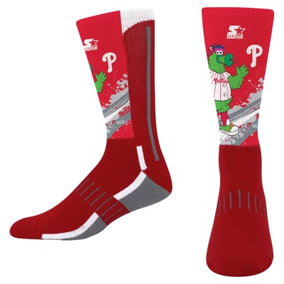Philadelphia Phillies Starter Youth Phenom Mascot Color Splash Crew Socks - Red
