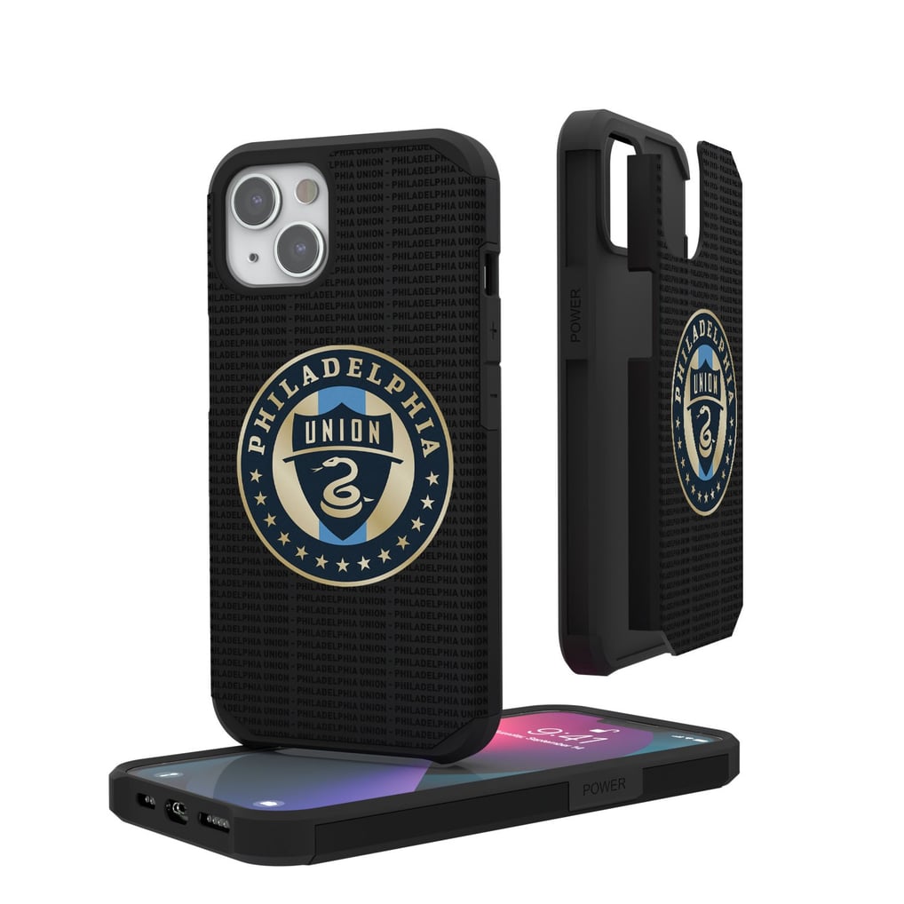Philadelphia Union iPhone Text Backdrop Rugged Case