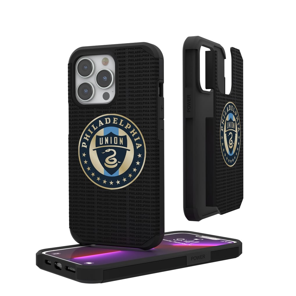 Philadelphia Union iPhone Text Backdrop Rugged Case