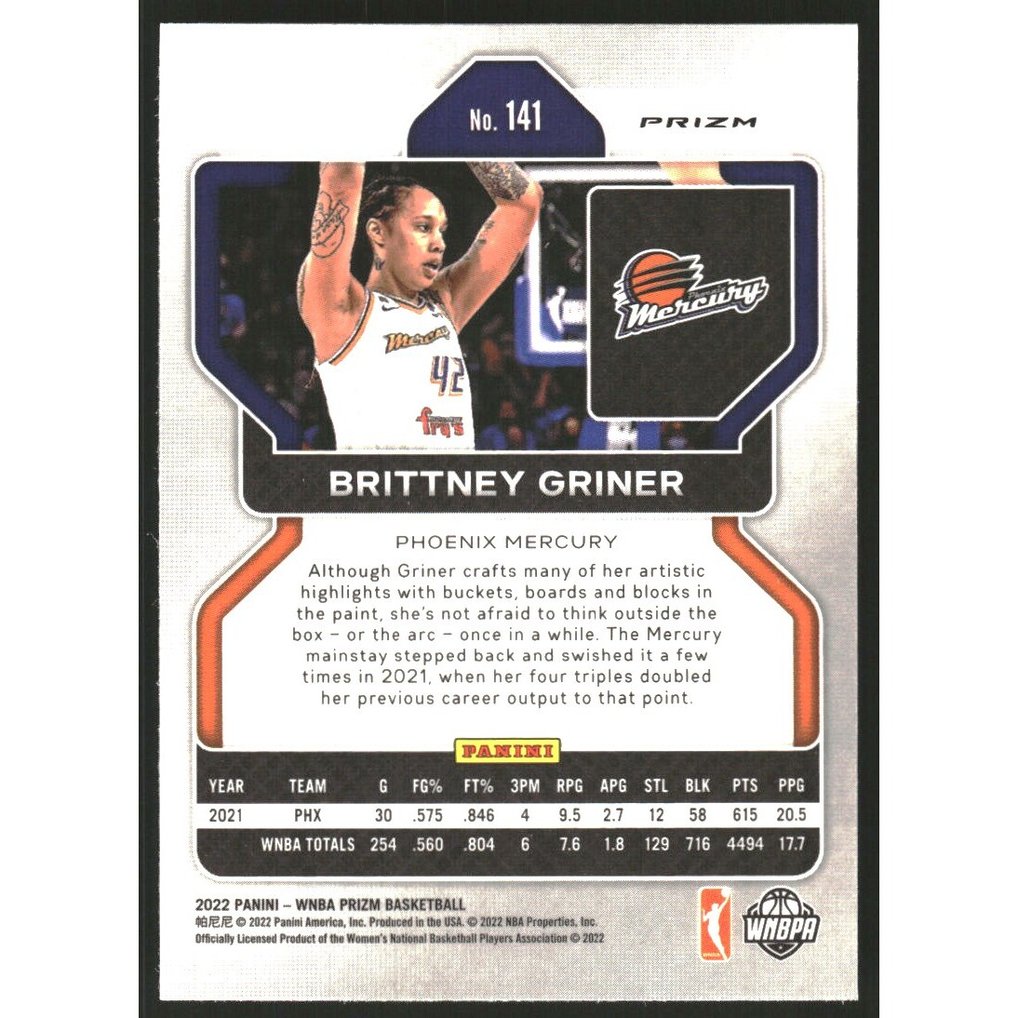 2022 Panini Prizm WNBA Prizms Ruby Wave #141 Brittney Griner