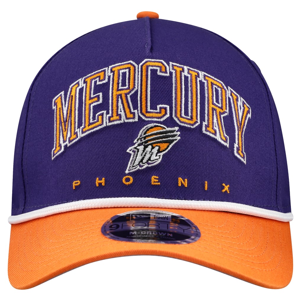 Phoenix Mercury New Era Bold Arch COOLERA 9FORTY A-Frame M-Crown Adjustable Hat - Purple