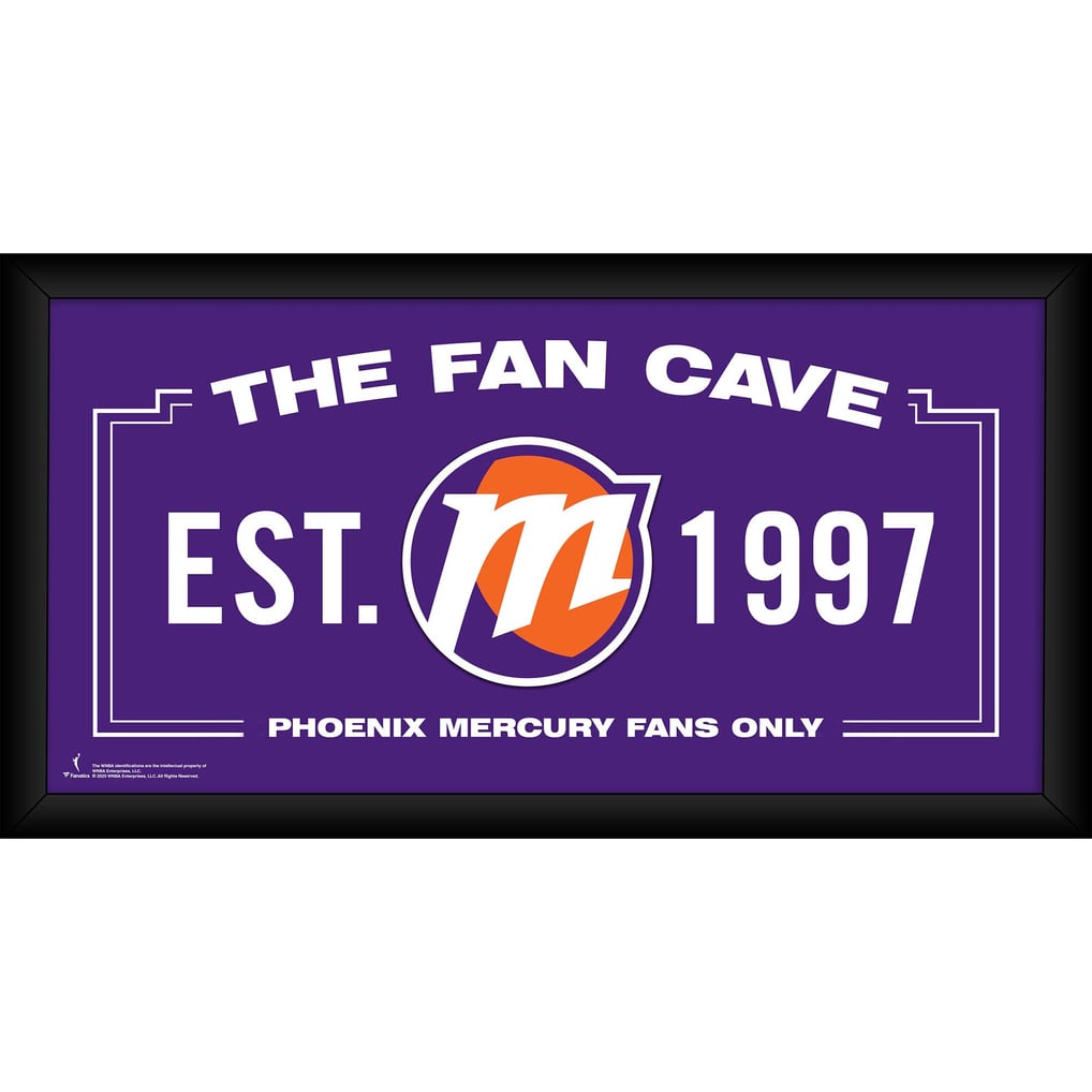 Phoenix Mercury Fanatics Authentic Framed 10" x 20" Fan Cave Collage
