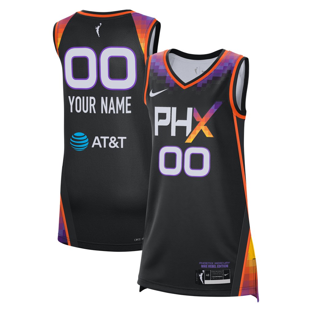 Phoenix Mercury Nike Unisex Victory Custom Jersey - Rebel Edition - Black