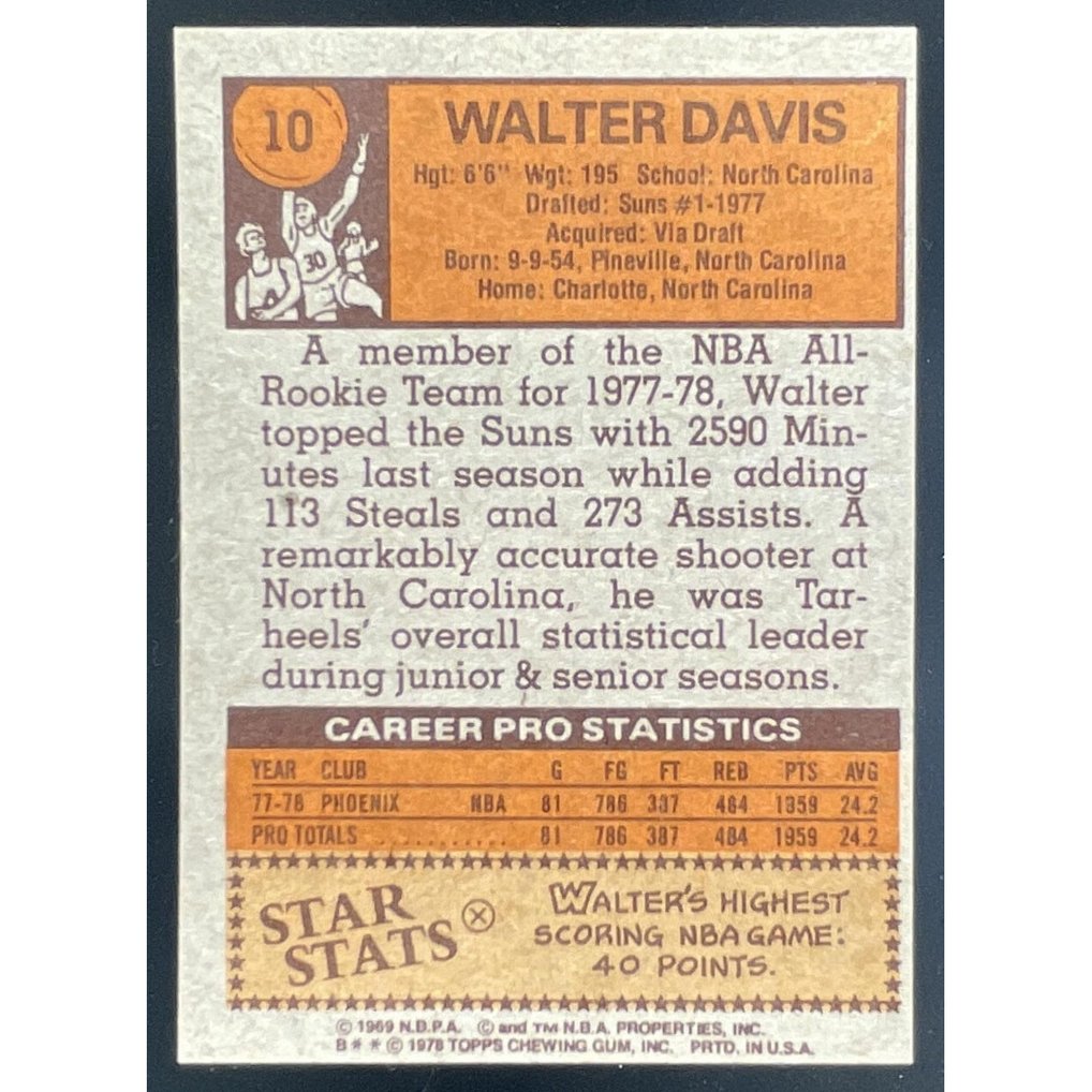 1978-79 Topps #10 Walter Davis RC All-Star