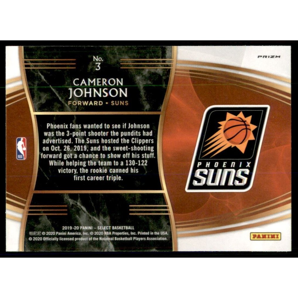 2019-20 Select Future Prizms Silver #3 Cameron Johnson