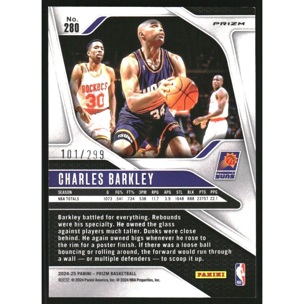 2024-25 Panini Prizm Prizms Red #280 Charles Barkley